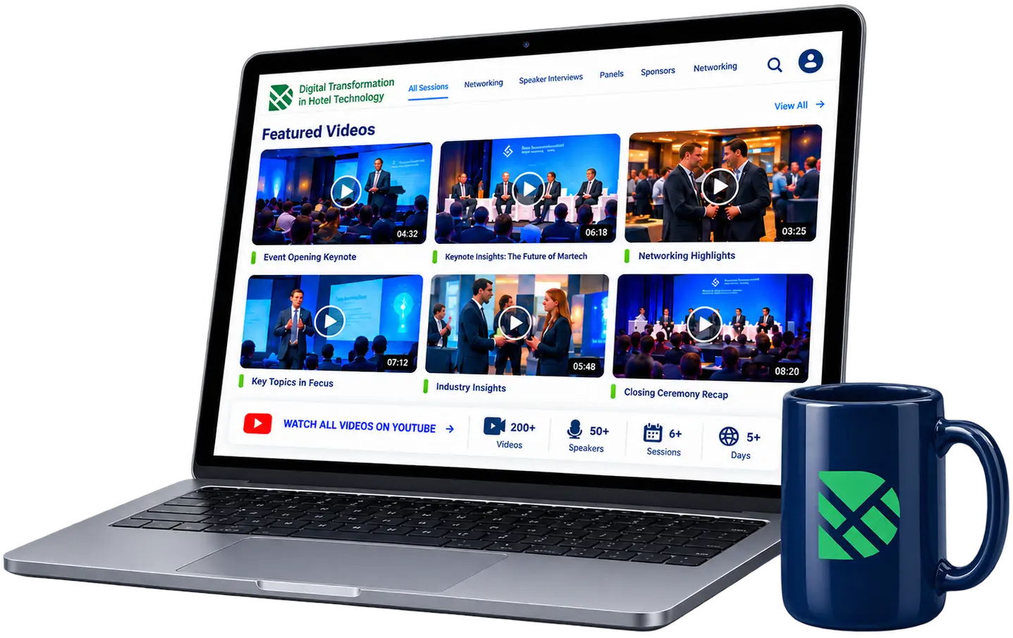 DHT EU videos on laptop